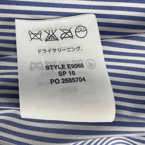 J Crew 100% Linen Campbell Blazer Jacket Navy Blue White Gingham Check Size 0 - Picture 10 of 14